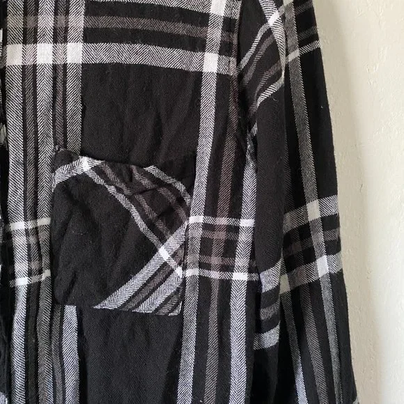 Rails Womens Shirt Button Down Plaid Black Size XS Long Sleeves Casual Soft Top - Picture 3 of 11